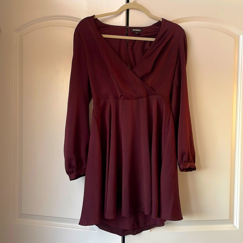 Dark Purple Long Sleeved Dress